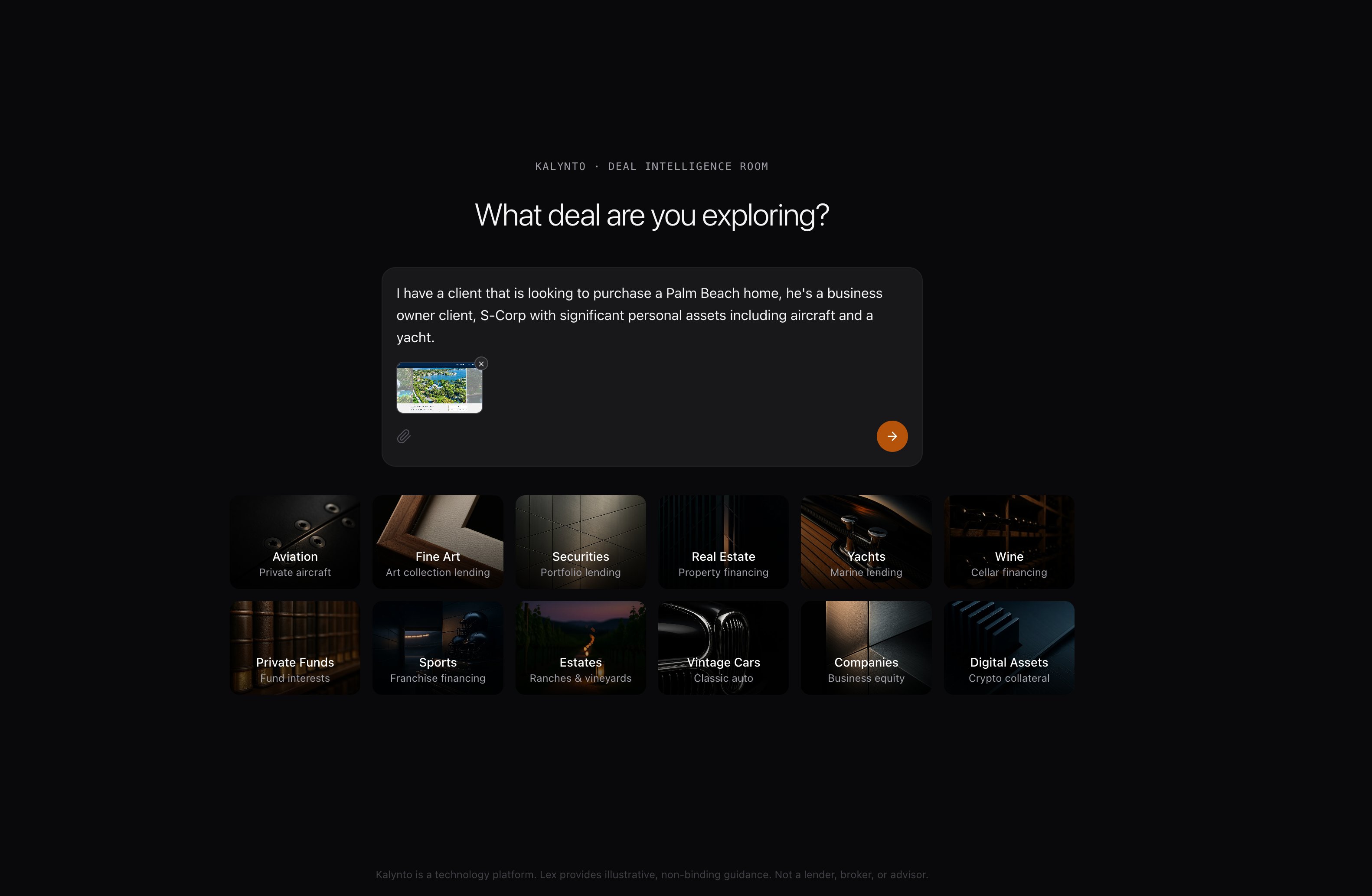 Lex Concierge intake — conversational capture of deal details with real-time extraction