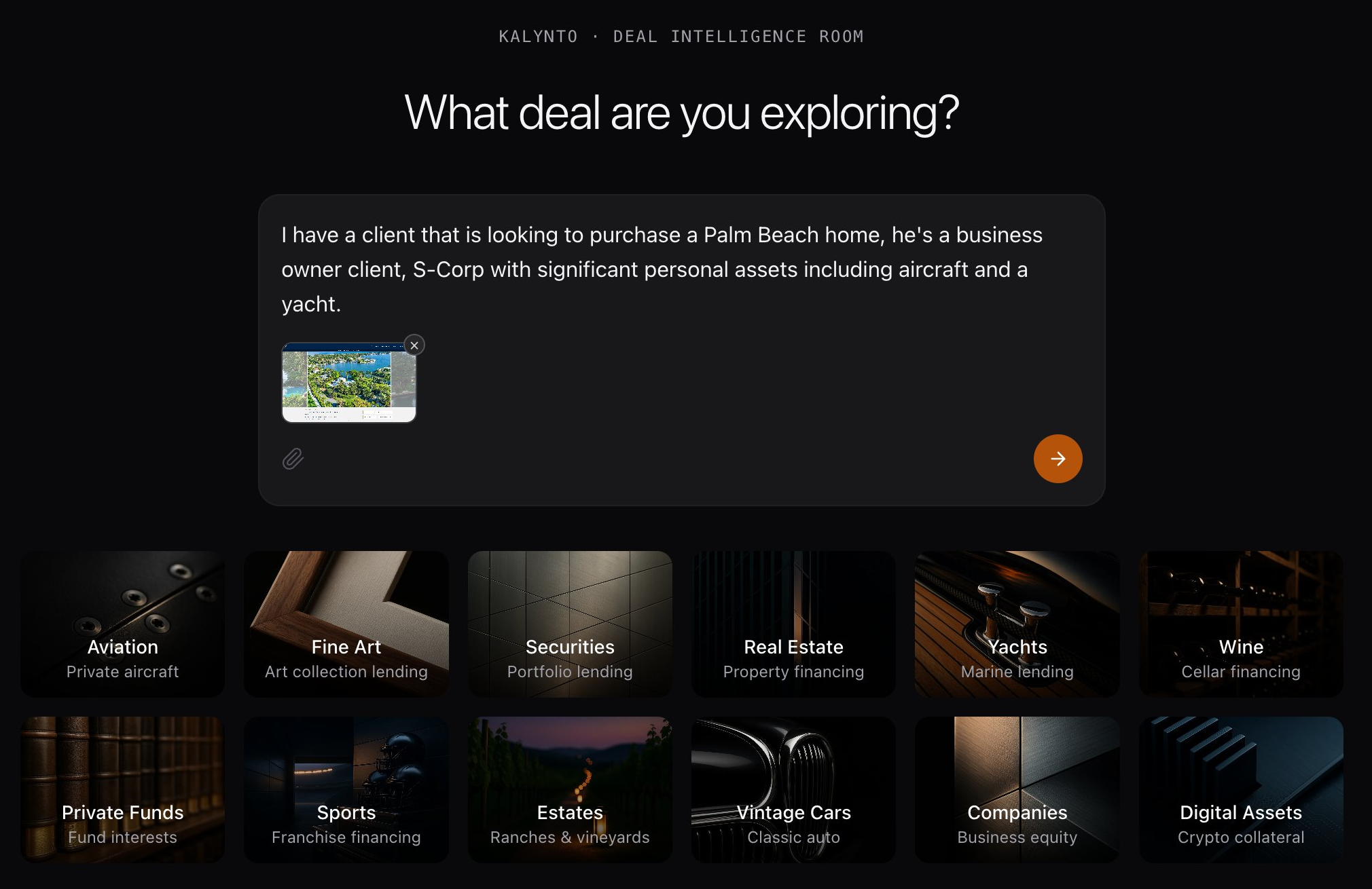 Lex Concierge intake — conversational capture of deal details with real-time extraction